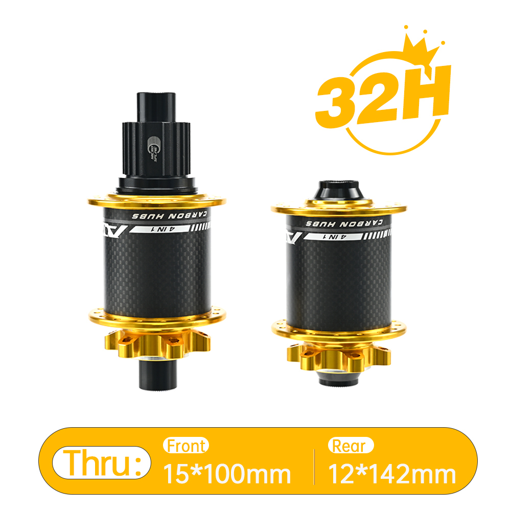 ARC MT-010F/RCB PRO MTB Hub Bicycle Hub Carbon Fiber Mountain Bike Hubs 4 Sealed Bearing 6 Pawls 114 Click For HG 8 9 10 11 Sram XD MS 12 Speed