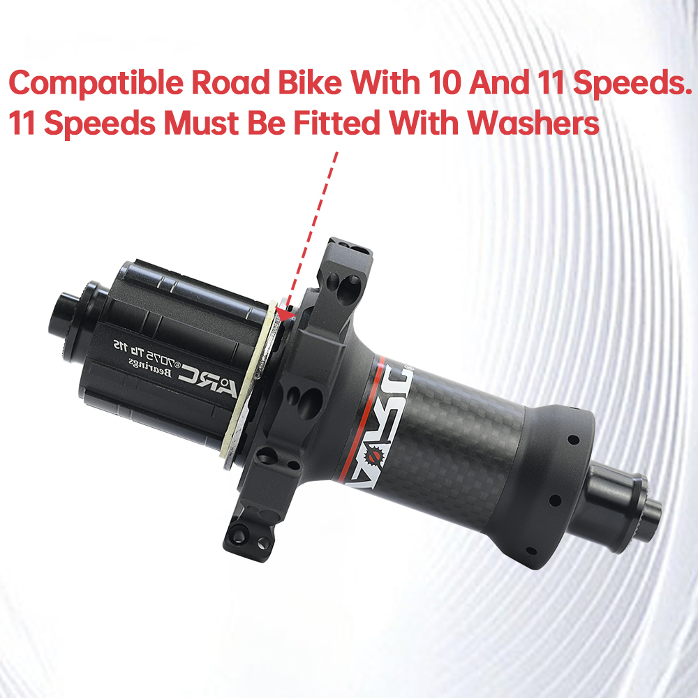 ARC RT-025F/RCB Road Bike Carbon Fiber Hub 6 Palws 72 ring/sound Quick Release Straight Pull 20/24 hole ultra light V brake 8 9 10 11 speed SramXD12S