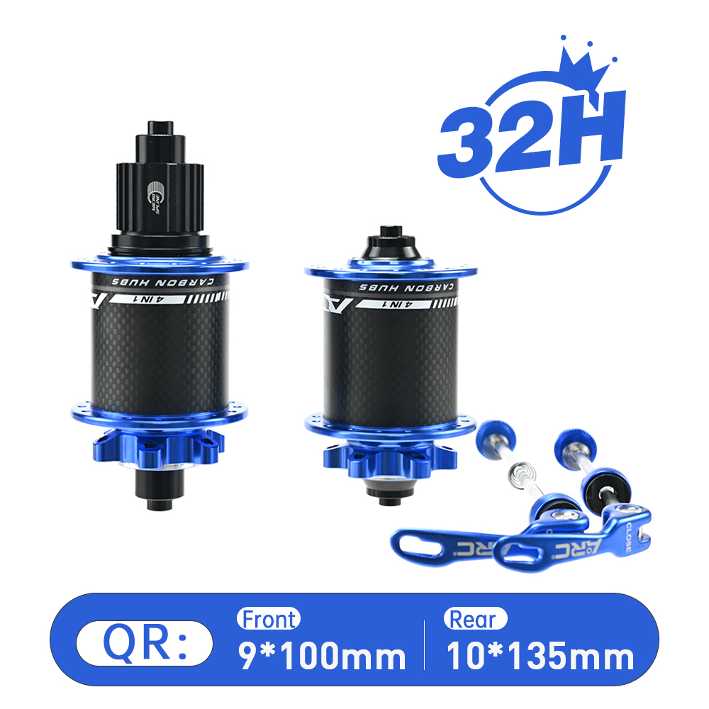 ARC MT-010F/RCB PRO MTB Hub Bicycle Hub Carbon Fiber Mountain Bike Hubs 4 Sealed Bearing 6 Pawls 114 Click For HG 8 9 10 11 Sram XD MS 12 Speed