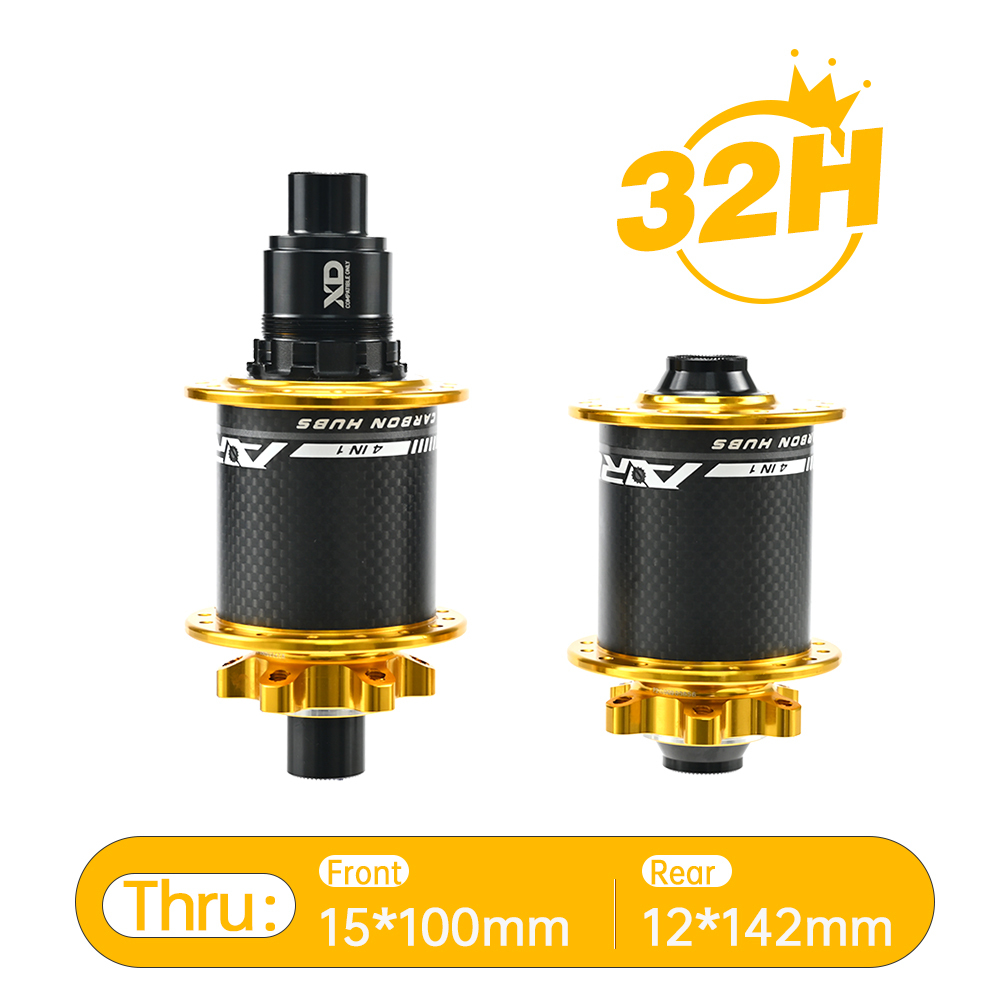 ARC MT-010F/RCB PRO MTB Hub Bicycle Hub Carbon Fiber Mountain Bike Hubs 4 Sealed Bearing 6 Pawls 114 Click For HG 8 9 10 11 Sram XD MS 12 Speed