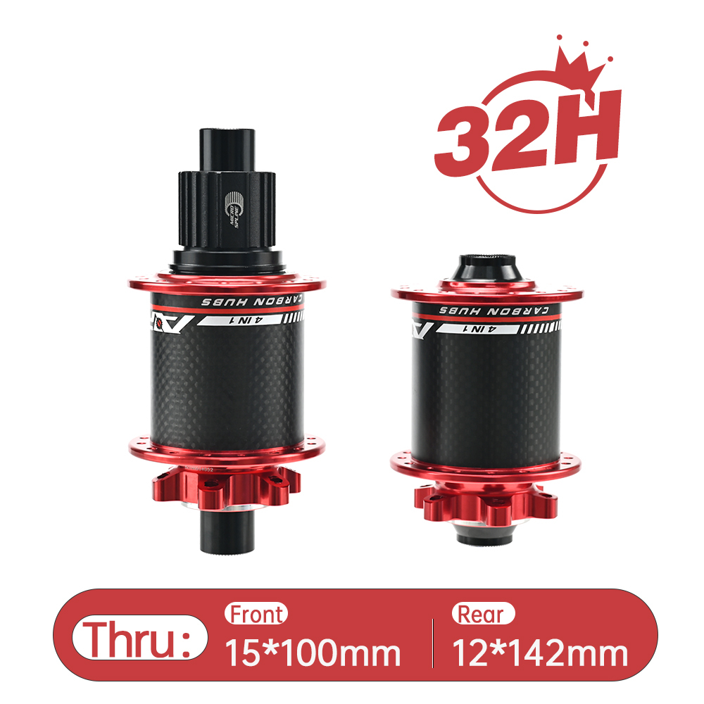 ARC MT-010F/RCB PRO MTB Hub Bicycle Hub Carbon Fiber Mountain Bike Hubs 4 Sealed Bearing 6 Pawls 114 Click For HG 8 9 10 11 Sram XD MS 12 Speed