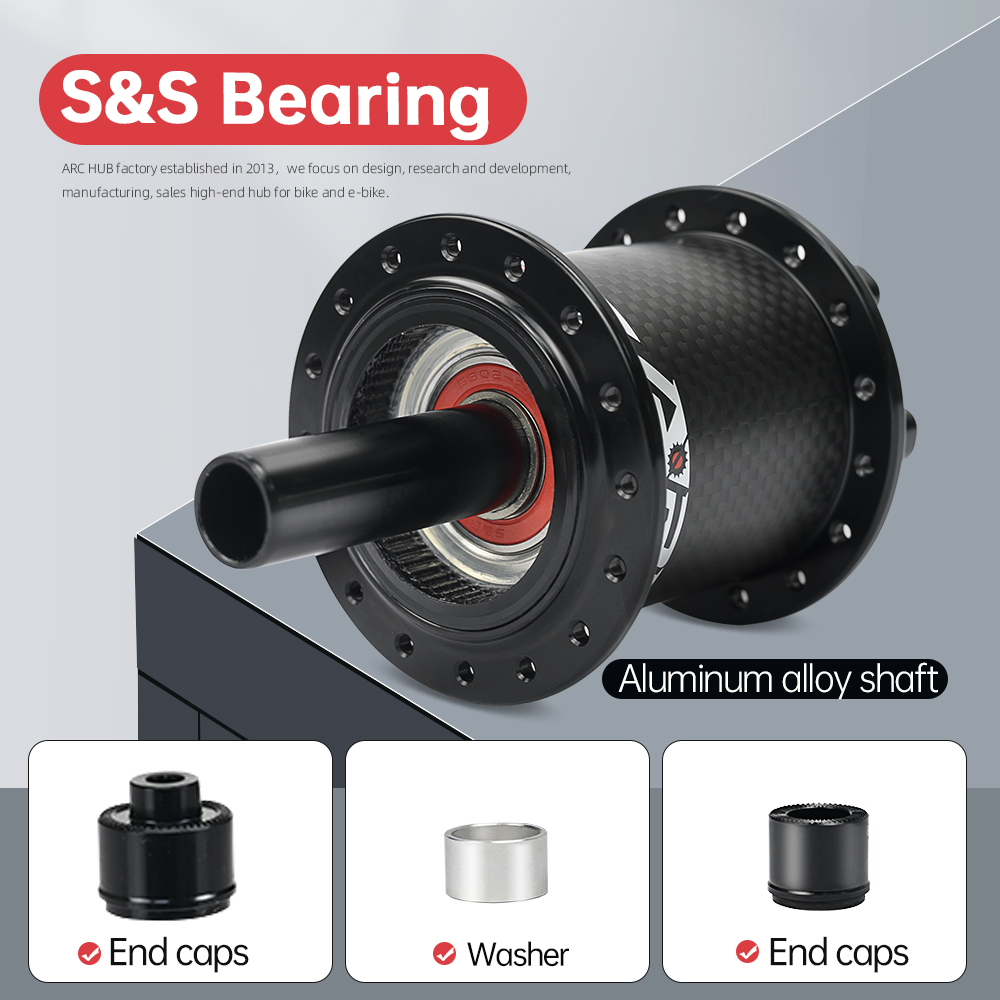 ARC MT-010F/RCB PRO MTB Hub Bicycle Hub Carbon Fiber Mountain Bike Hubs 4 Sealed Bearing 6 Pawls 114 Click For HG 8 9 10 11 Sram XD MS 12 Speed