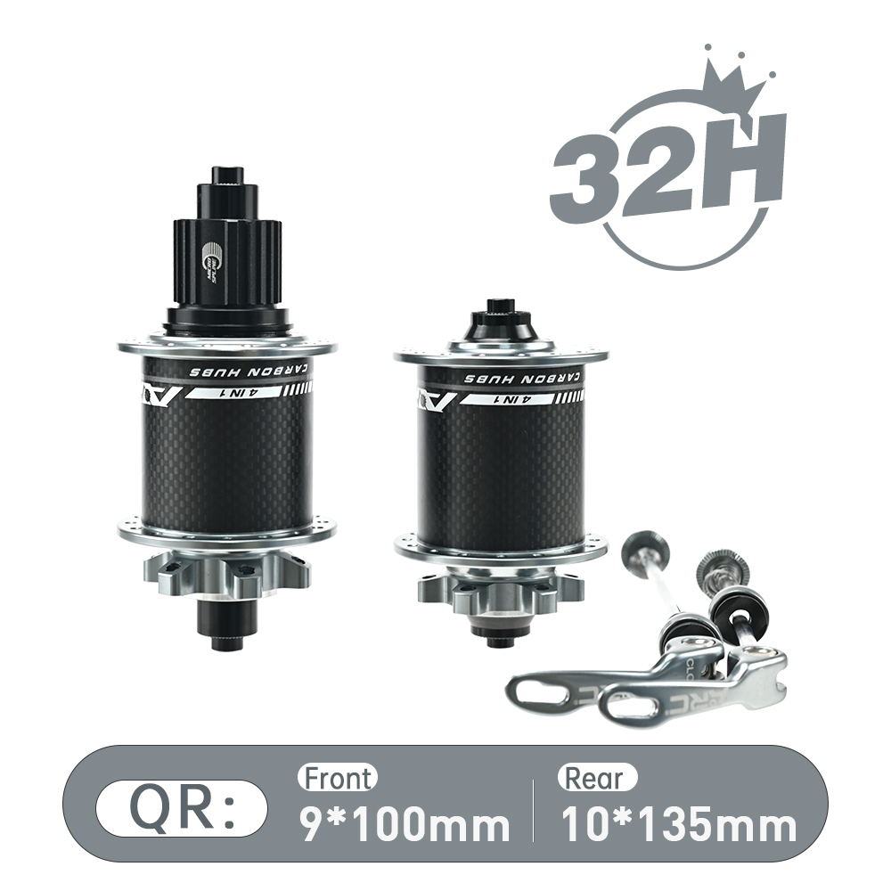 ARC MT-010F/RCB PRO MTB Hub Bicycle Hub Carbon Fiber Mountain Bike Hubs 4 Sealed Bearing 6 Pawls 114 Click For HG 8 9 10 11 Sram XD MS 12 Speed