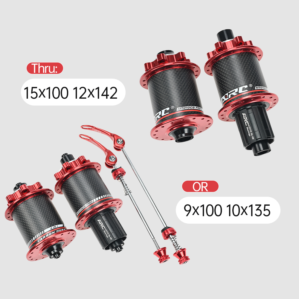 ARC MT-010F/RCB PRO MTB Hub Bicycle Hub Carbon Fiber Mountain Bike Hubs 4 Sealed Bearing 6 Pawls 114 Click For HG 8 9 10 11 Sram XD MS 12 Speed