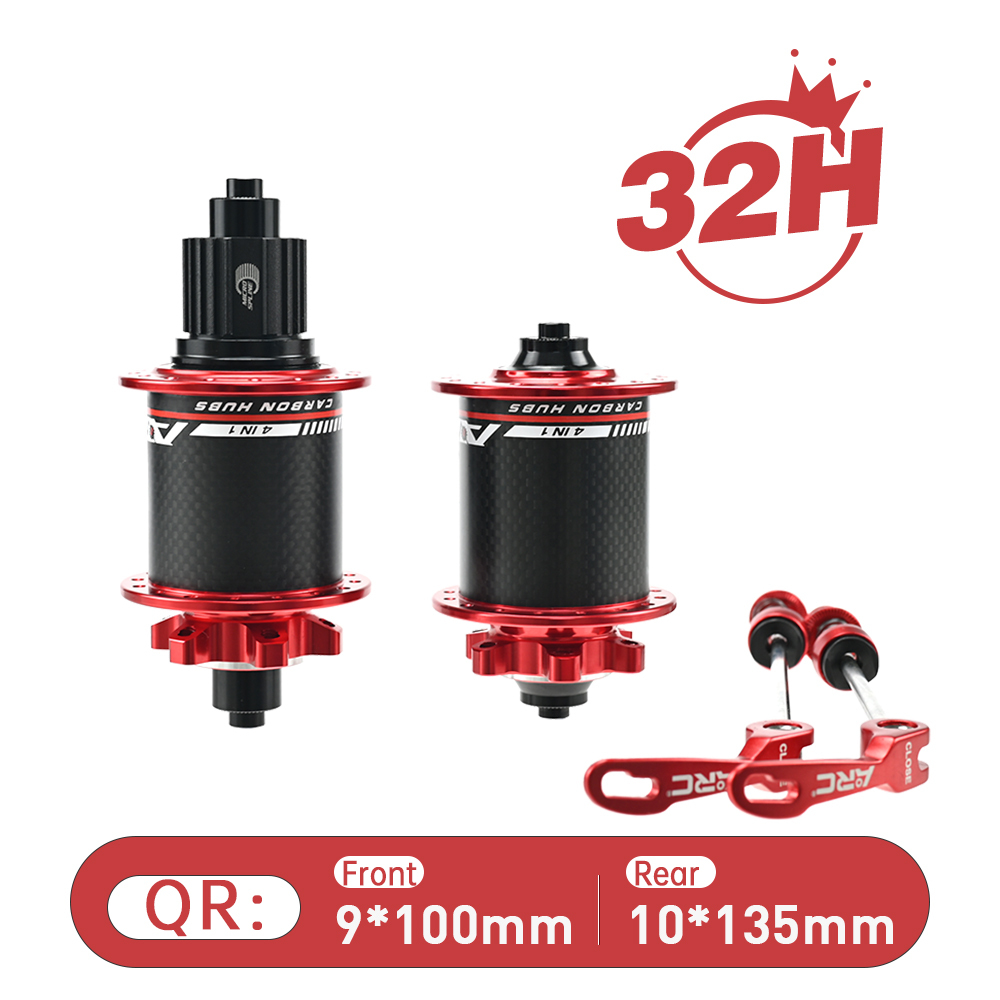 ARC MT-010F/RCB PRO MTB Hub Bicycle Hub Carbon Fiber Mountain Bike Hubs 4 Sealed Bearing 6 Pawls 114 Click For HG 8 9 10 11 Sram XD MS 12 Speed