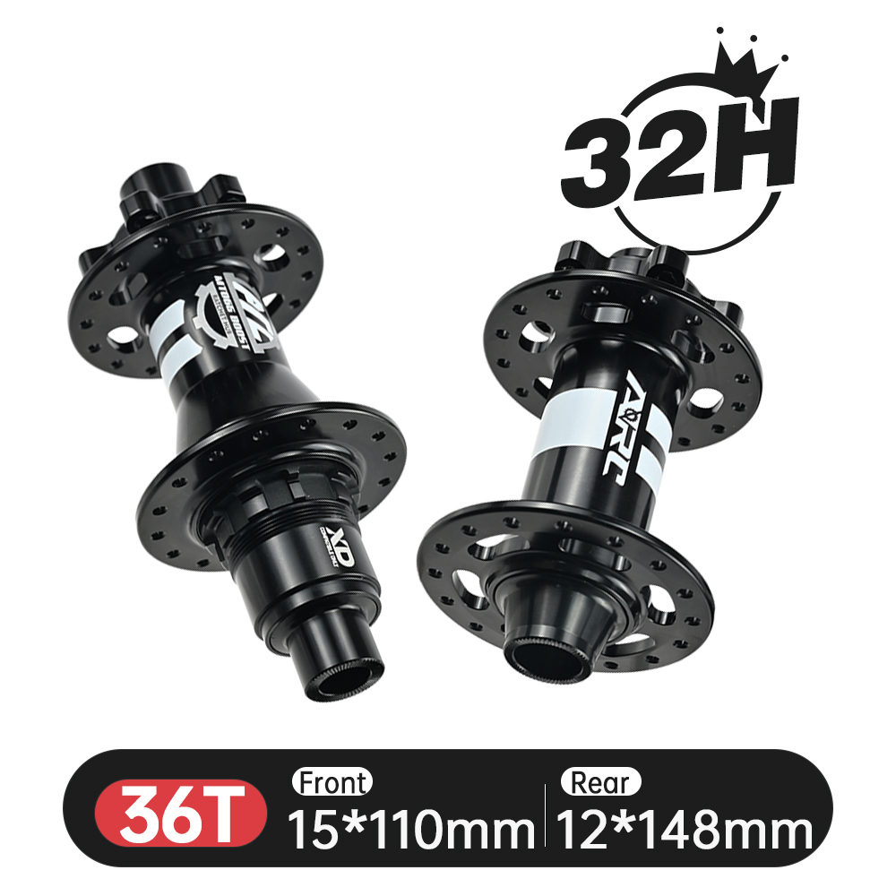 ARC 32H BOOST HUB MT065F/R DT BOOST 36T/54T Ratchet HG XD MS 8 9 10 11 12 SPEED Front 15x110mm Rear 12x148mm 6 Disc Bolt Brake Mountain Bike Hub