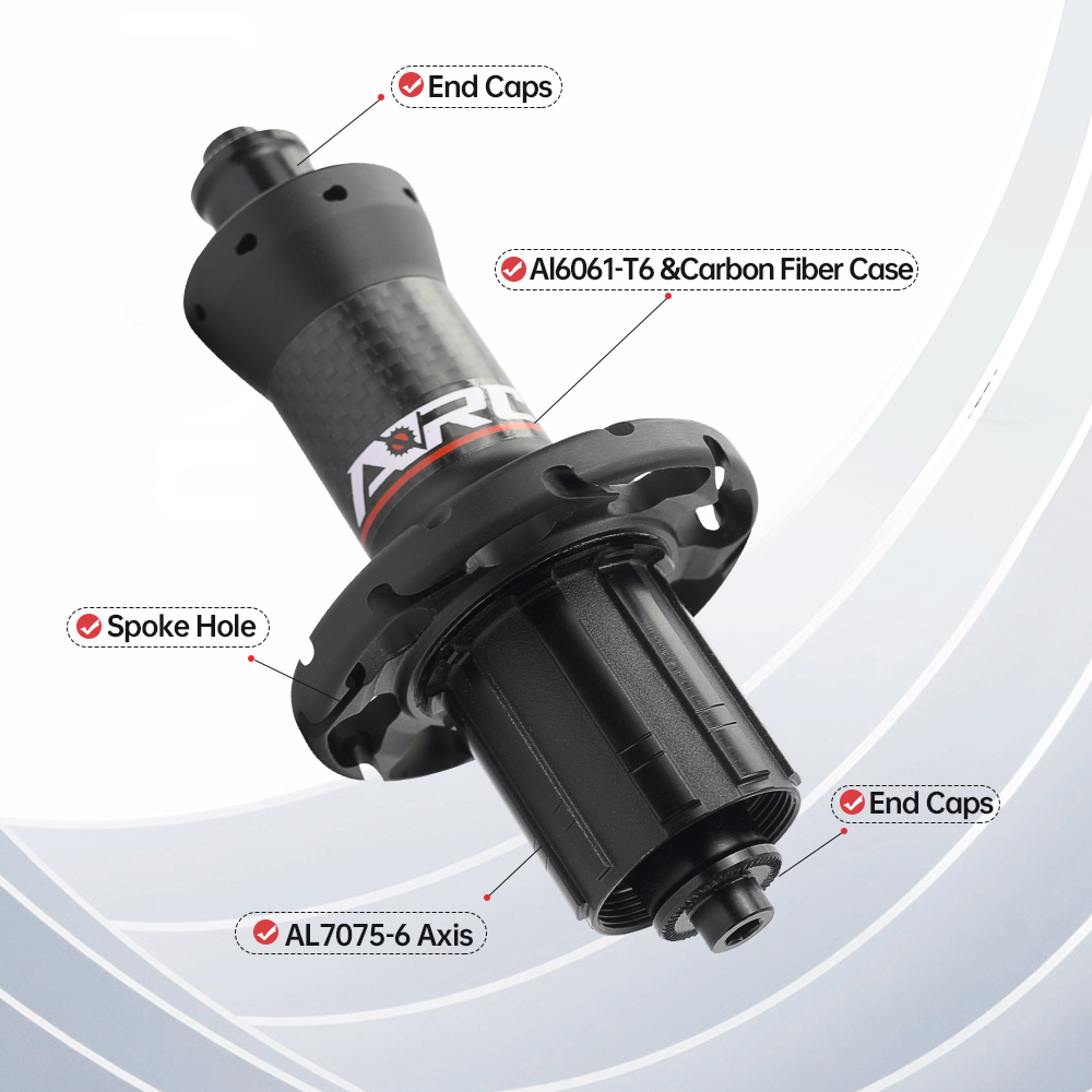 ARC RT-035F/R Road Bike Hub Front 20H Rear 24H 4 Pawls Straight Pull Road Hub V Brake Aluminum Alloy Cube Bearing Hub Shimano 8 9 10 11V