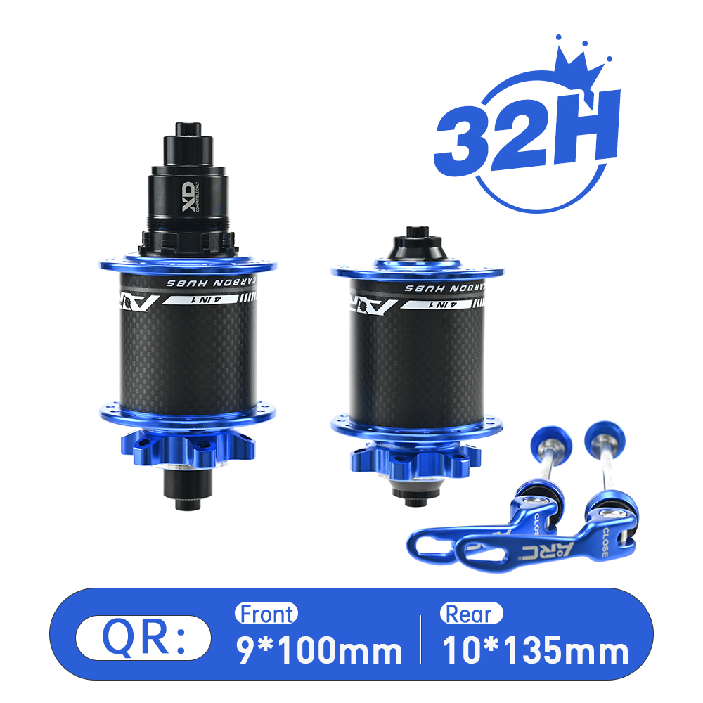 ARC MT-010F/RCB PRO MTB Hub Bicycle Hub Carbon Fiber Mountain Bike Hubs 4 Sealed Bearing 6 Pawls 114 Click For HG 8 9 10 11 Sram XD MS 12 Speed