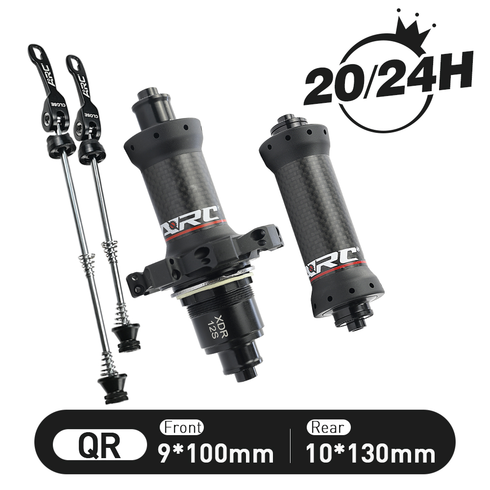 ARC RT-025F/RCB Road Bike Carbon Fiber Hub 6 Palws 72 ring/sound Quick Release Straight Pull 20/24 hole ultra light V brake 8 9 10 11 speed SramXD12S