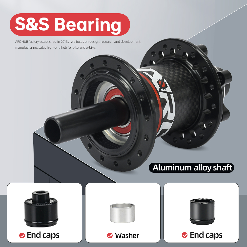 ARC MT-010F/RCB 32 Holes MTB Hub Carbon Fiber Front 9x100 15x100 Rear 10x135 12x142 Hub 6-Bolt Disc Bike Bicycle Hub Shimano 8 9 10 11 Speed