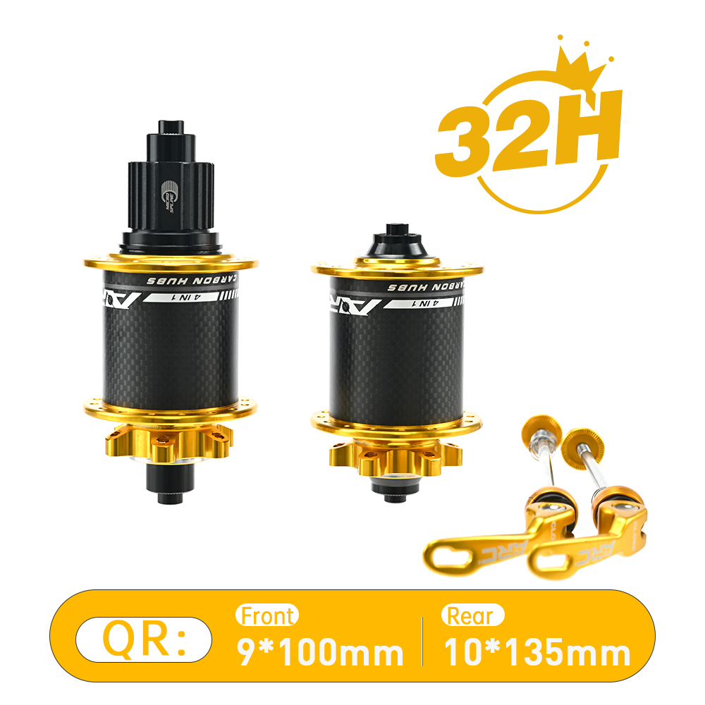 ARC MT-010F/RCB PRO MTB Hub Bicycle Hub Carbon Fiber Mountain Bike Hubs 4 Sealed Bearing 6 Pawls 114 Click For HG 8 9 10 11 Sram XD MS 12 Speed
