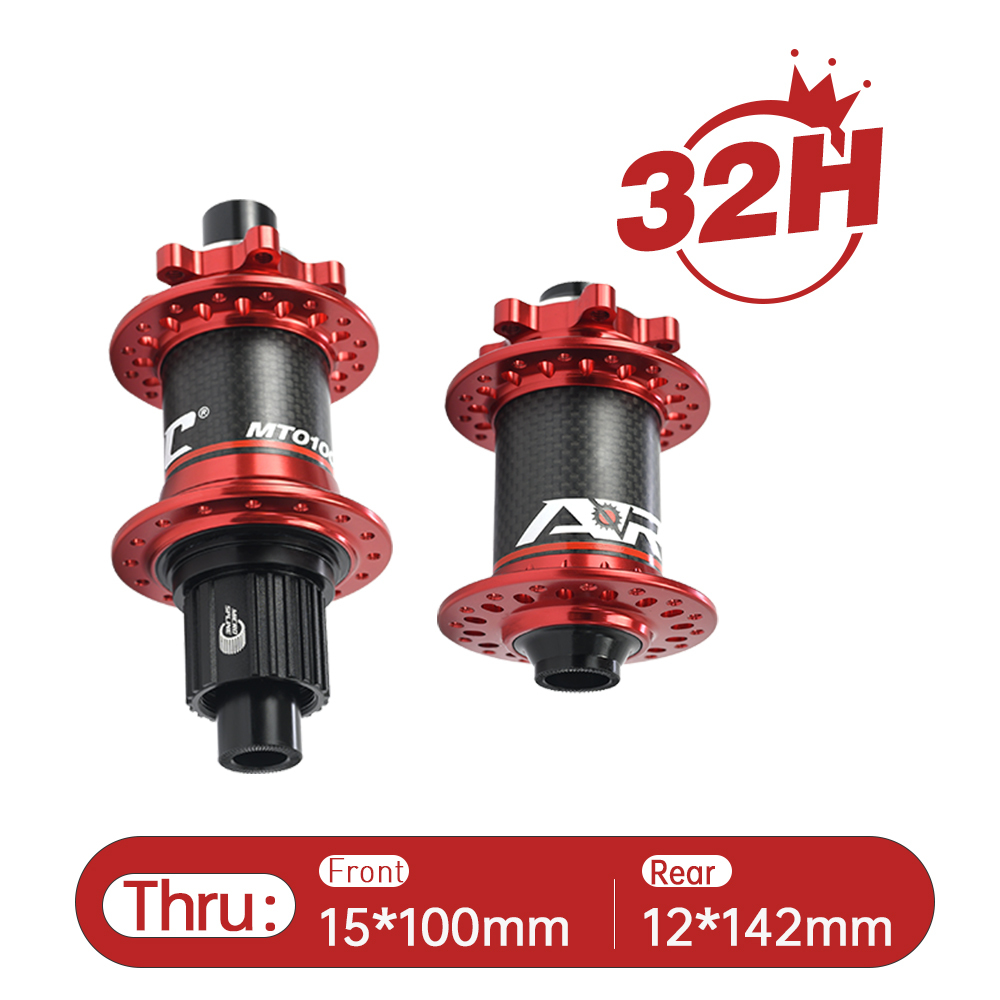 ARC MT-010F/RCB 32 Holes MTB Hub Carbon Fiber Front 9x100 15x100 Rear 10x135 12x142 Hub 6-Bolt Disc Bike Bicycle Hub Shimano 8 9 10 11 Speed