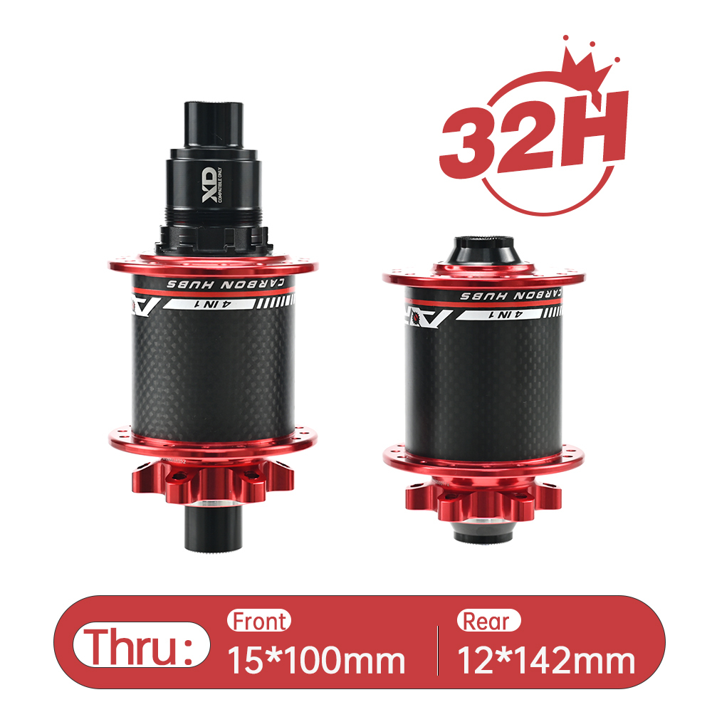 ARC MT-010F/RCB PRO MTB Hub Bicycle Hub Carbon Fiber Mountain Bike Hubs 4 Sealed Bearing 6 Pawls 114 Click For HG 8 9 10 11 Sram XD MS 12 Speed