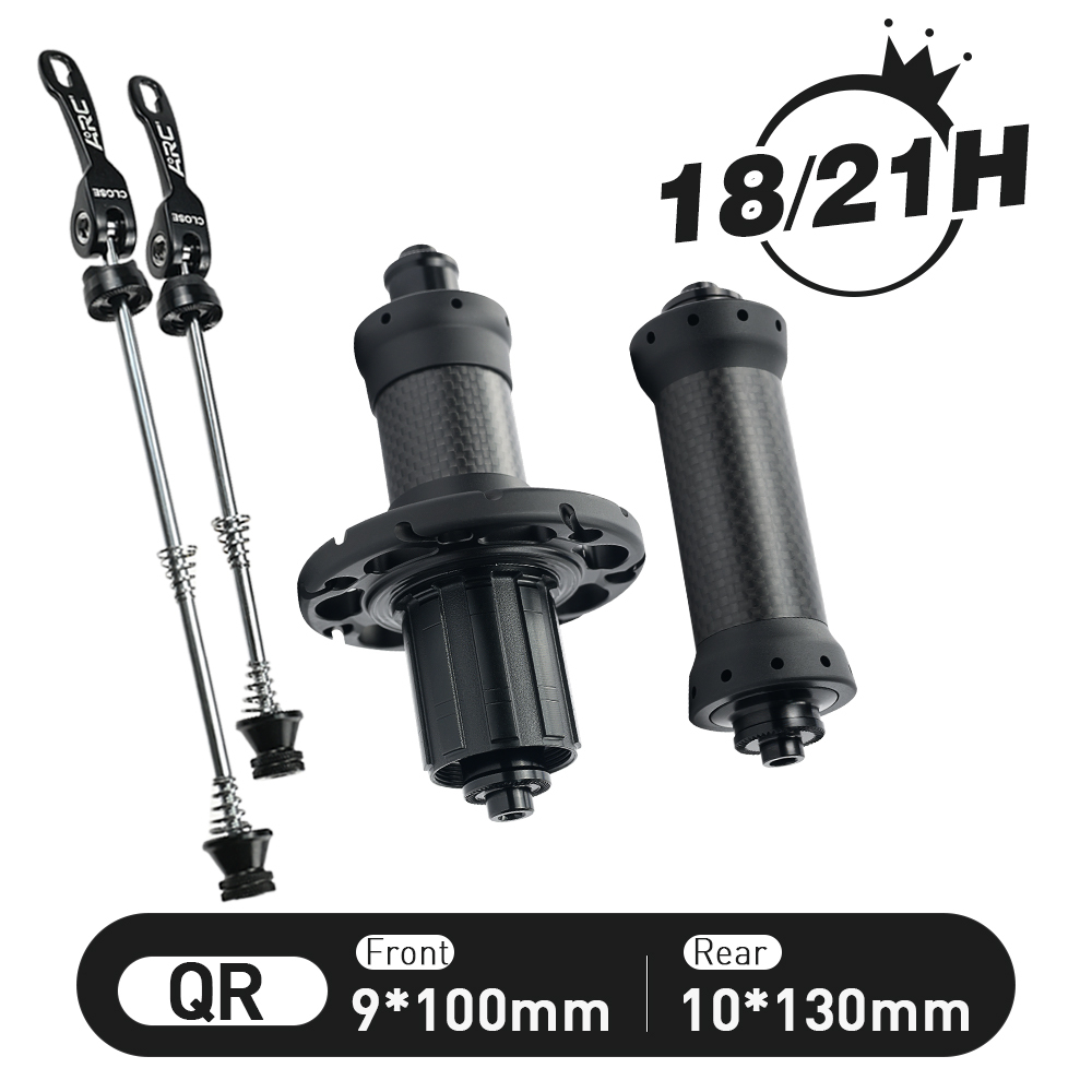 ARC RT-034F/RCB Carbon Road Hub Front 18Holes 100mm Rear 21Holes 130mm Straight Pull Bicycle Hub 6 pawls 72 clicks Bike Hub G3 Wheel weave