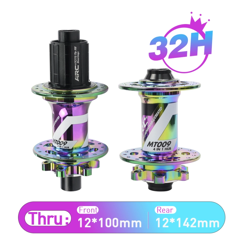 ARC MT009F/R NEWEST 32 Holes Multicolor MTB Hub 6 Pawls 3 Teeth 114 Clicks Bike Bicycle Hub K7 12 Speed Bearing Hub With HG MS Sram XD 12V