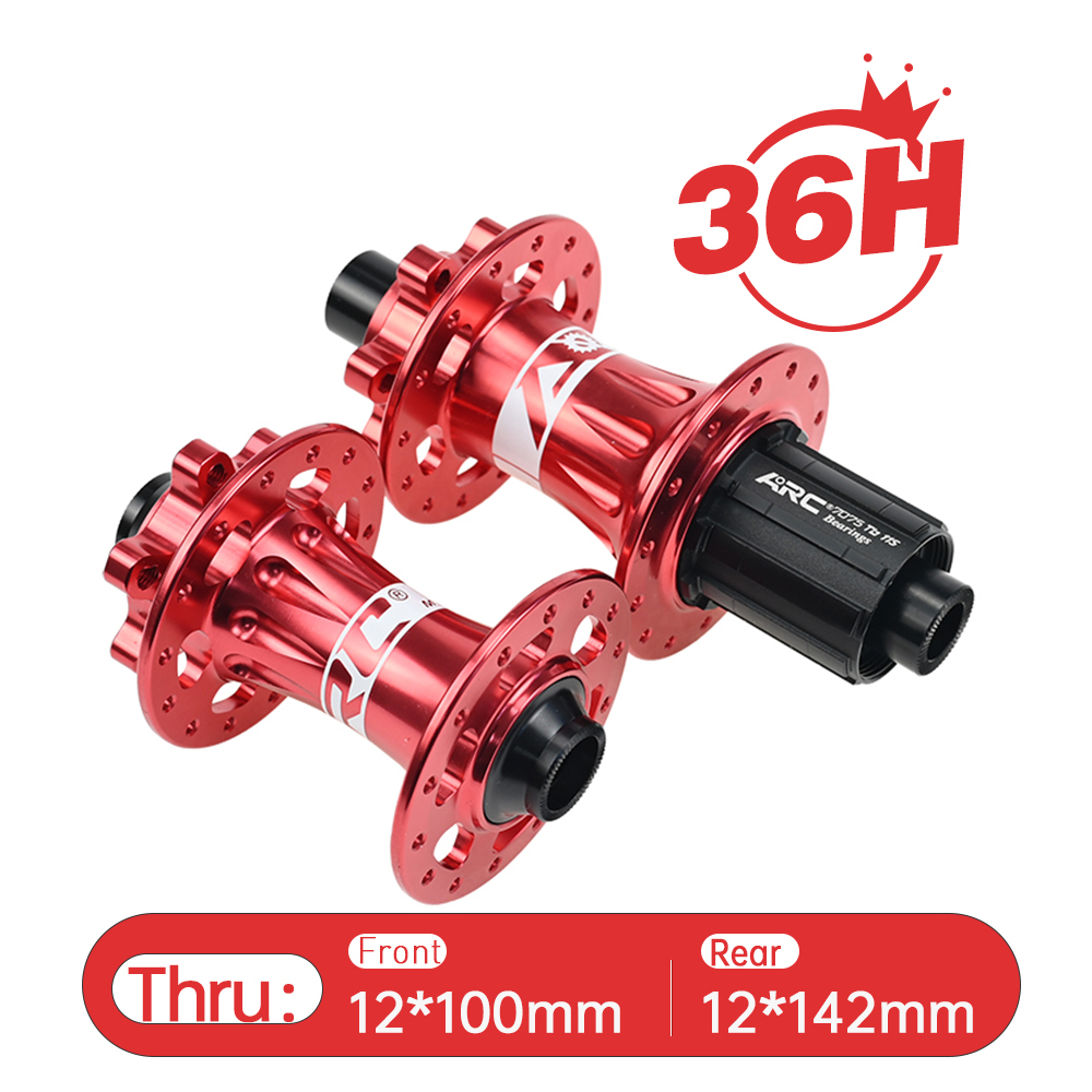 ARC MT-007F/R 28H/32H/36H Mountain Bike Hub Aluminum alloy Front 9x100 15x100 Rear 10x135 12x142 MTB Bicycle Hub Shimano 8 9 10 11 Speed