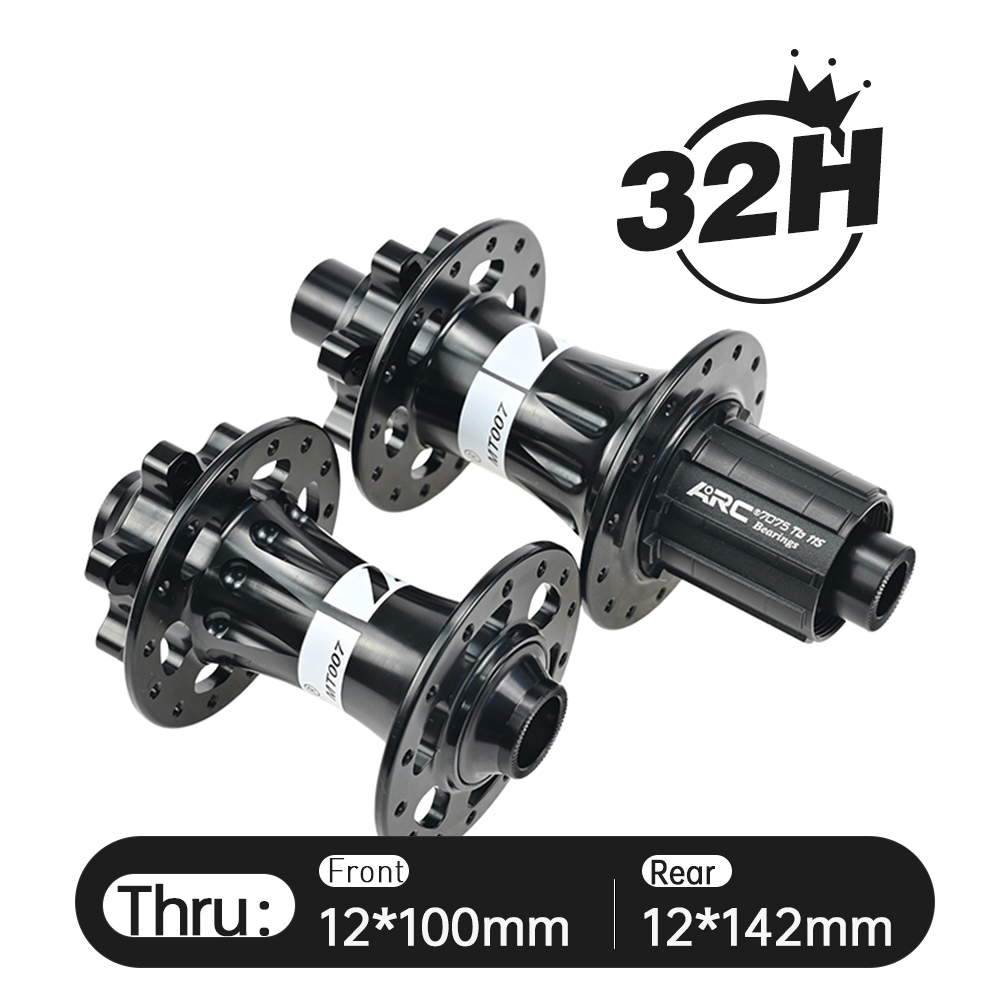 ARC MT-007F/R 28H/32H/36H Mountain Bike Hub Aluminum alloy Front 9x100 15x100 Rear 10x135 12x142 MTB Bicycle Hub Shimano 8 9 10 11 Speed