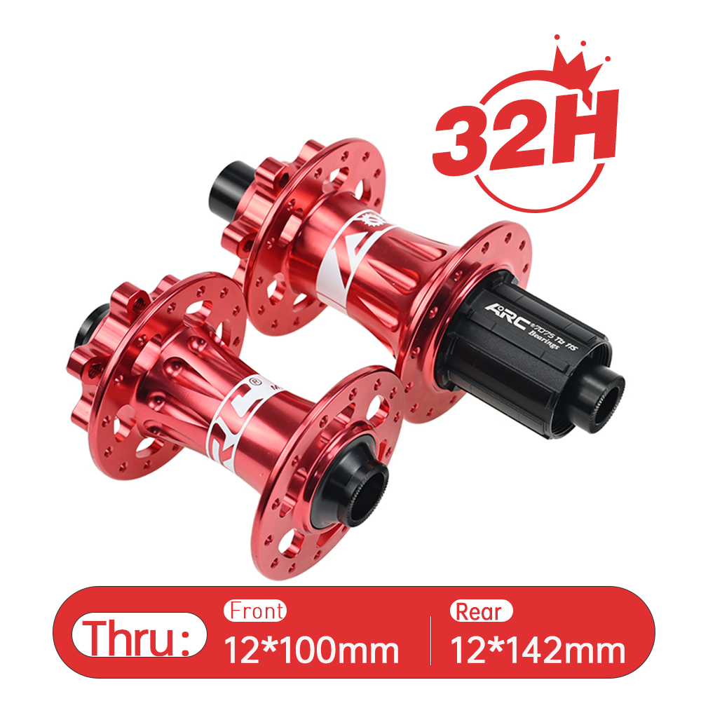 ARC MT-007F/R 28H/32H/36H Mountain Bike Hub Aluminum alloy Front 9x100 15x100 Rear 10x135 12x142 MTB Bicycle Hub Shimano 8 9 10 11 Speed