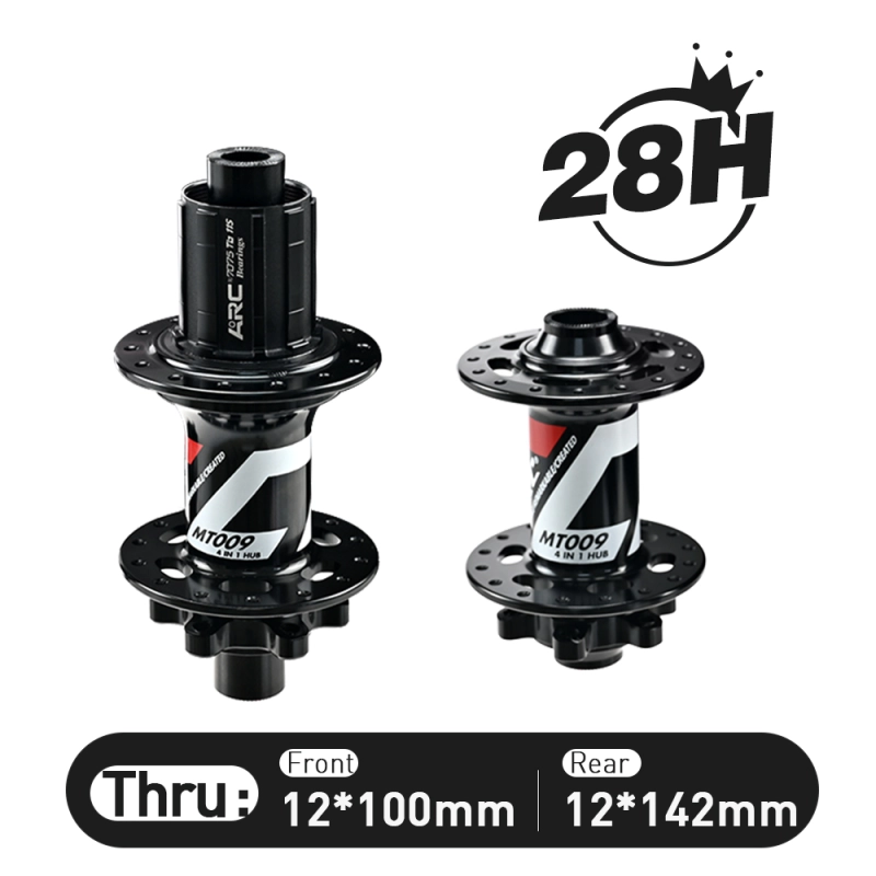 ARC Best Sale MT009F/R MTB Hub 28H / 32H / 36H Black Color BIke Bicycle Hub Micro Spline Front Hub 9x100 15x100 Rear Hub 10x135 12x142 Shimano 8-12V / XDR 12V