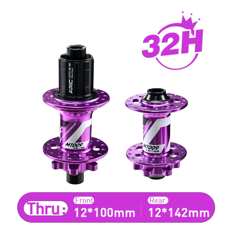 ARC MT009F/R NEWEST 32 Holes Multicolor MTB Hub 6 Pawls 3 Teeth 114 Clicks Bike Bicycle Hub K7 12 Speed Bearing Hub With HG MS Sram XD 12V