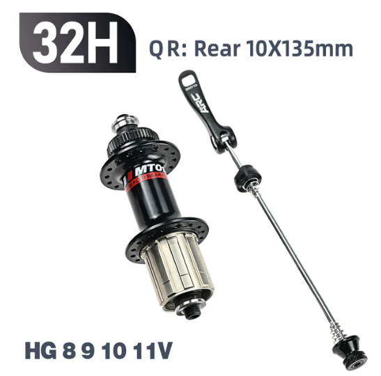 ARC MT-018F/R Mountain Bike Hub Center Lock 4 Sealed Bearing Hub 9x100mm 10x135mm CR-MO Steel Freehub Body Compatible HG 8 9 10 11 Speed