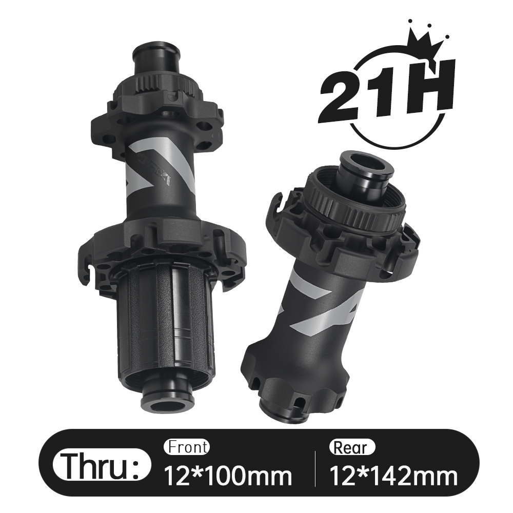 MT-028F/R CNC Disc Alloy Hubs Super Light 21/21H Bicycle Hubs Ratchet 12/100 12/142 Straight Pull Carbon Spoke Road Bike Hubs