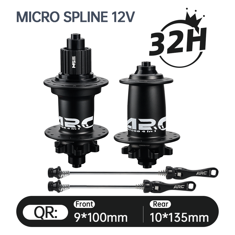 2025 ARC New Arrival MT-088F/R High Strength Bike HUB Wholesale Price Mountain Bike Hub HG/MS/XD 12S 32h 9x100 10x135 15x100 12x142 J Bend Super Loud MTB Bicycle Hubs 180 Clicks E-Bike Hub Electronic Spare Parts Alloy MTB Bicycle Hub