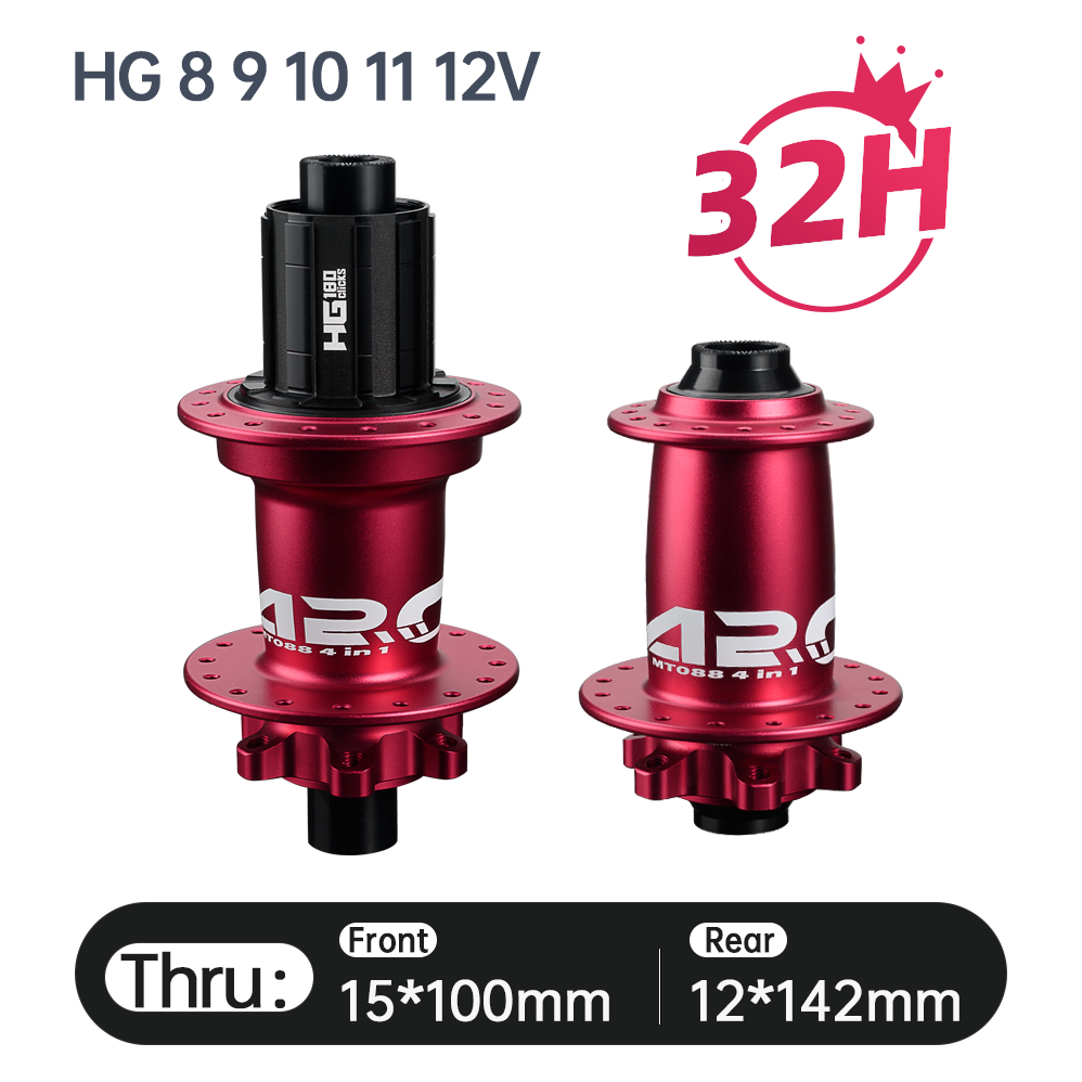 2025 ARC New Arrival MT-088F/R High Strength Bike HUB Wholesale Price Mountain Bike Hub HG/MS/XD 12S 32h 9x100 10x135 15x100 12x142 J Bend Super Loud MTB Bicycle Hubs 180 Clicks E-Bike Hub Electronic Spare Parts Alloy MTB Bicycle Hub
