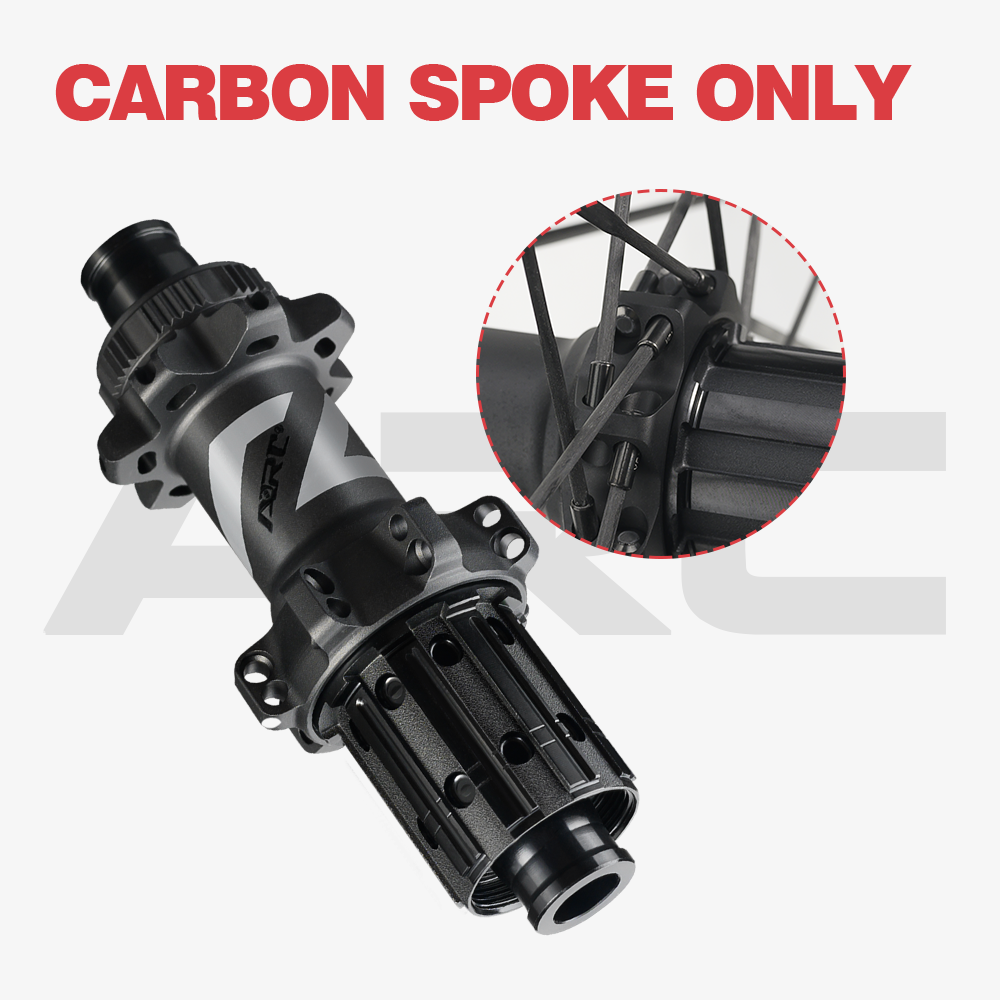 2025 ARC New Arrival Ultralight MT-105F/R 298g HG11/12S Ratchet 36/54T Matte12x100 12x142 18/21h Super Light Carbon Spoke Gravel Racing Road Bike Hubs Bicycle Disc Brake Hub