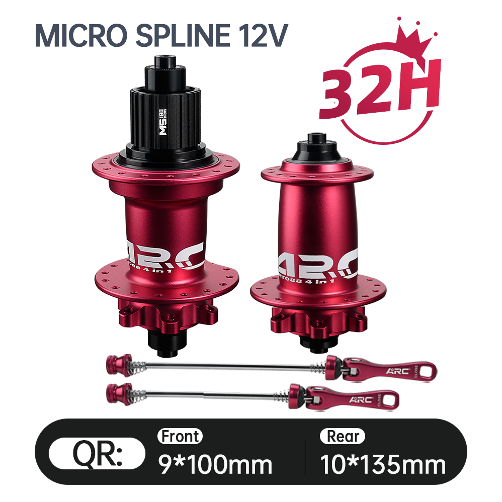 2025 ARC New Arrival MT-088F/R High Strength Bike HUB Wholesale Price Mountain Bike Hub HG/MS/XD 12S 32h 9x100 10x135 15x100 12x142 J Bend Super Loud MTB Bicycle Hubs 180 Clicks E-Bike Hub Electronic Spare Parts Alloy MTB Bicycle Hub