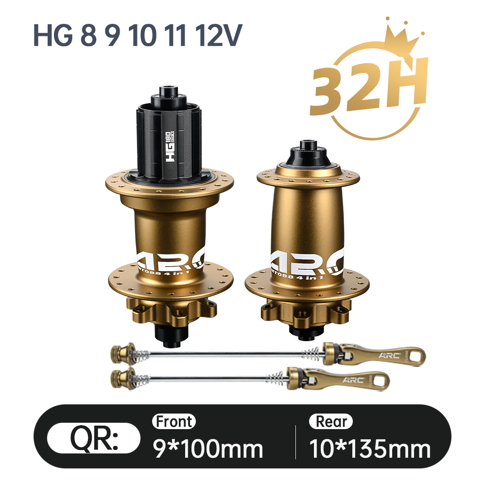 2025 ARC New Arrival MT-088F/R High Strength Bike HUB Wholesale Price Mountain Bike Hub HG/MS/XD 12S 32h 9x100 10x135 15x100 12x142 J Bend Super Loud MTB Bicycle Hubs 180 Clicks E-Bike Hub Electronic Spare Parts Alloy MTB Bicycle Hub