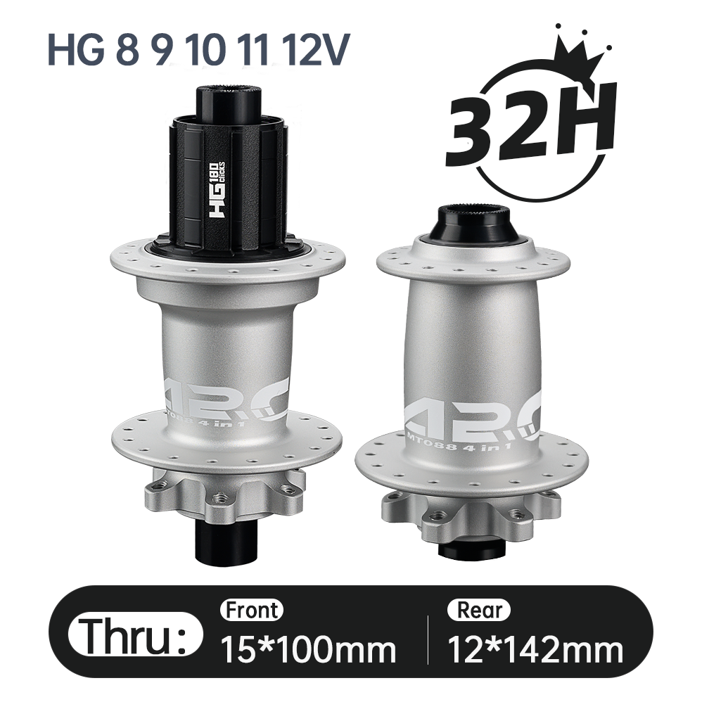 2025 ARC New Arrival MT-088F/R High Strength Bike HUB Wholesale Price Mountain Bike Hub HG/MS/XD 12S 32h 9x100 10x135 15x100 12x142 J Bend Super Loud MTB Bicycle Hubs 180 Clicks E-Bike Hub Electronic Spare Parts Alloy MTB Bicycle Hub