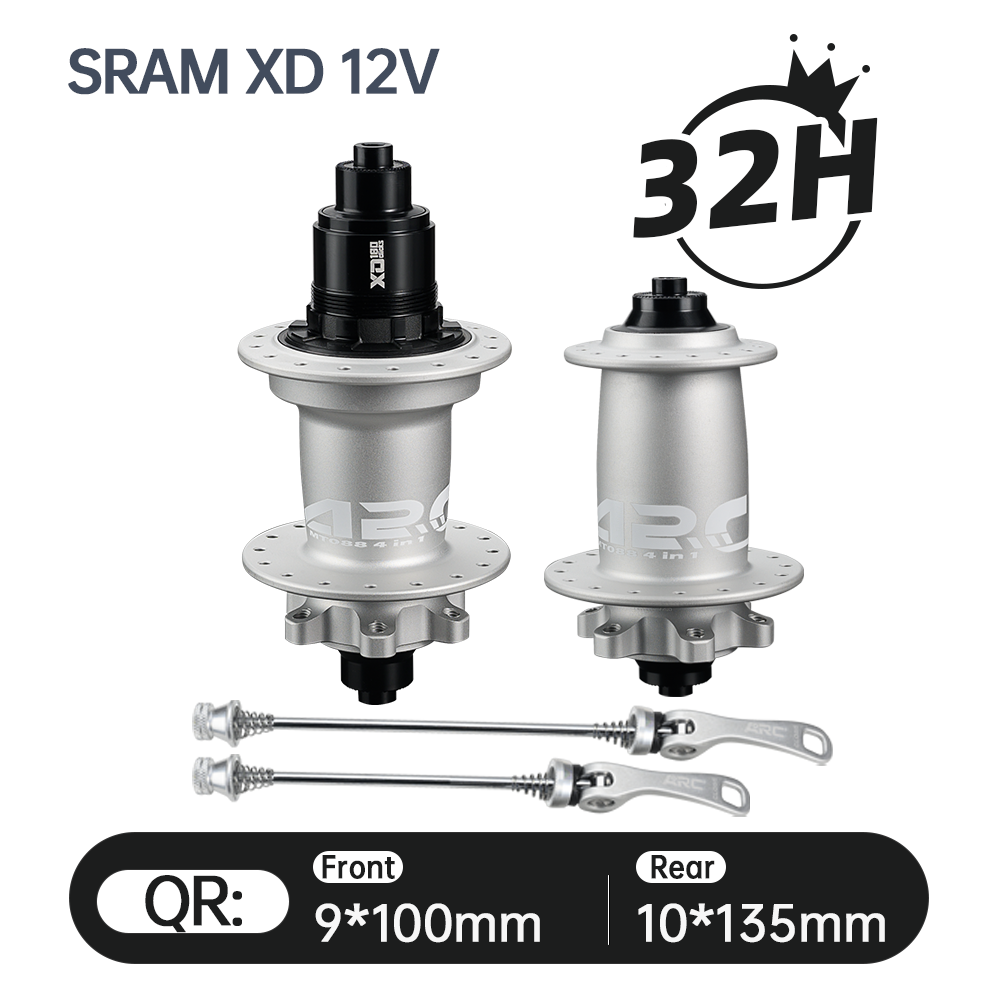 2025 ARC New Arrival MT-088F/R High Strength Bike HUB Wholesale Price Mountain Bike Hub HG/MS/XD 12S 32h 9x100 10x135 15x100 12x142 J Bend Super Loud MTB Bicycle Hubs 180 Clicks E-Bike Hub Electronic Spare Parts Alloy MTB Bicycle Hub