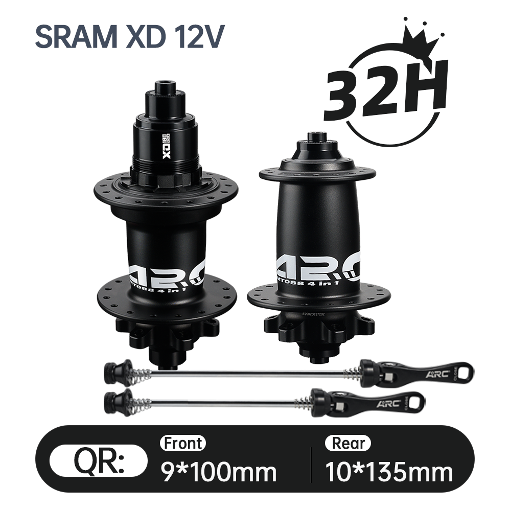 2025 ARC New Arrival MT-088F/R High Strength Bike HUB Wholesale Price Mountain Bike Hub HG/MS/XD 12S 32h 9x100 10x135 15x100 12x142 J Bend Super Loud MTB Bicycle Hubs 180 Clicks E-Bike Hub Electronic Spare Parts Alloy MTB Bicycle Hub