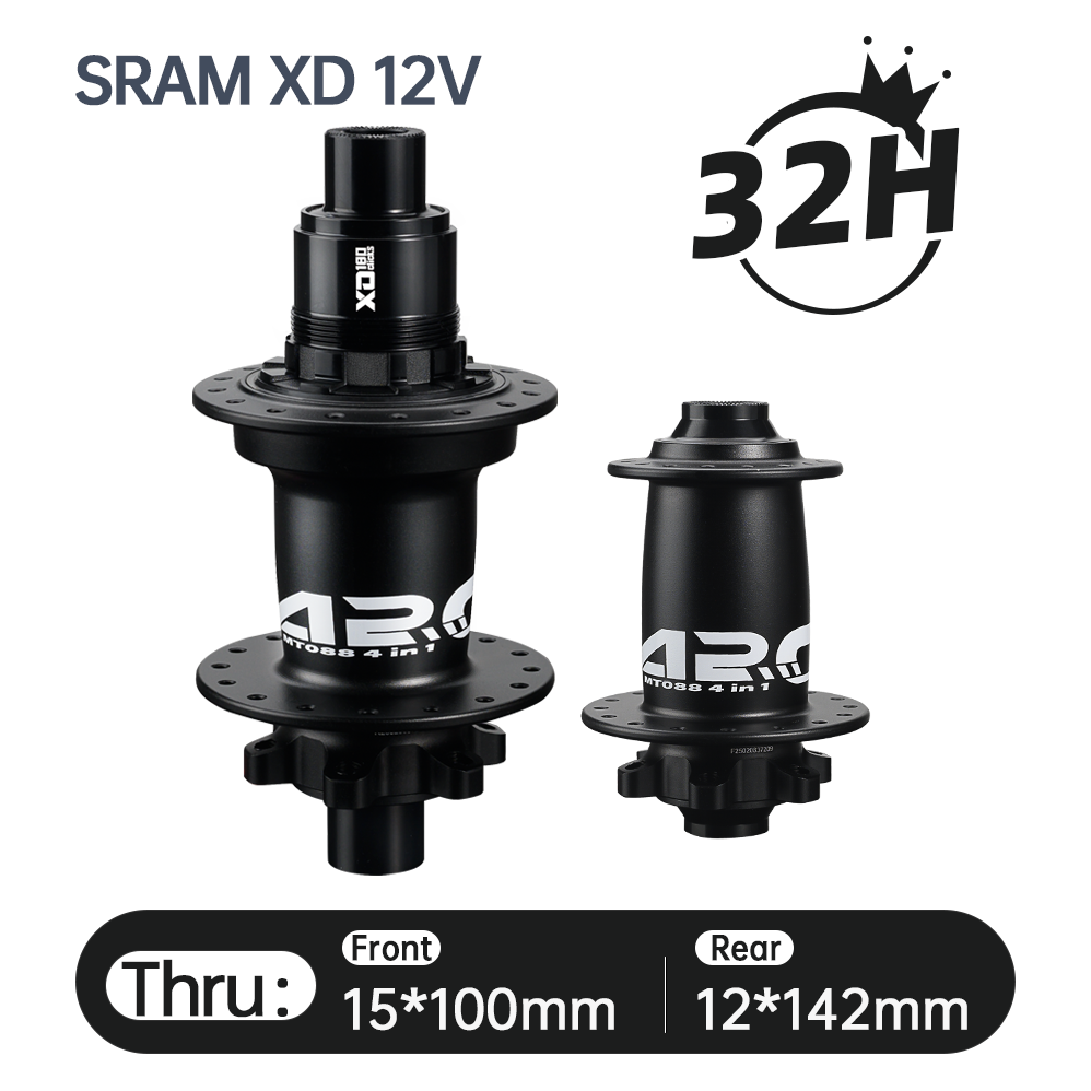 2025 ARC New Arrival MT-088F/R High Strength Bike HUB Wholesale Price Mountain Bike Hub HG/MS/XD 12S 32h 9x100 10x135 15x100 12x142 J Bend Super Loud MTB Bicycle Hubs 180 Clicks E-Bike Hub Electronic Spare Parts Alloy MTB Bicycle Hub
