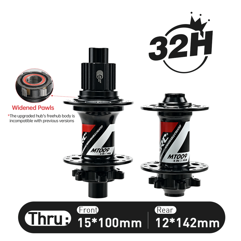 ARC Best Sale MT009F/R MTB Hub 28H / 32H / 36H Black Color BIke Bicycle Hub Micro Spline Front Hub 9x100 15x100 Rear Hub 10x135 12x142 Shimano 8-12V / XDR 12V