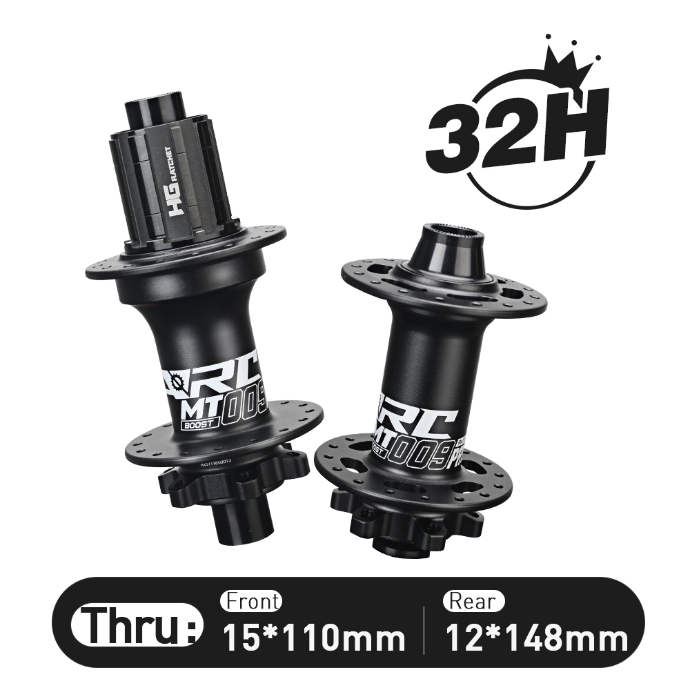 ARC NEW MT009F/R PRO BOOST HG/MS/XD 12S Matte Black Front MTB Hubs Rear Bike Hub Ratchet 80t High End 15x110 12x148 10x141 32h Mountain Bicycle Disc Brake Hubs