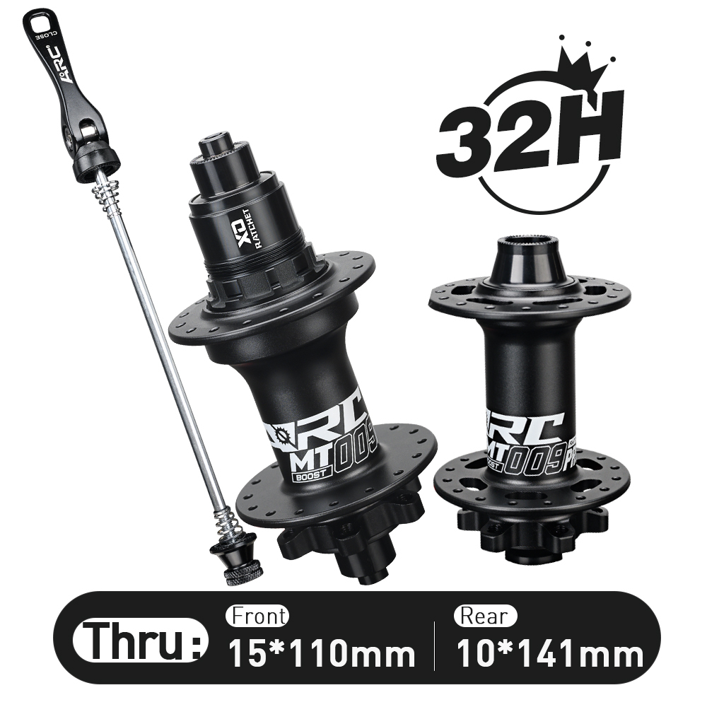 ARC NEW MT009F/R PRO BOOST HG/MS/XD 12S Matte Black Front MTB Hubs Rear Bike Hub Ratchet 80t High End 15x110 12x148 10x141 32h Mountain Bicycle Disc Brake Hubs