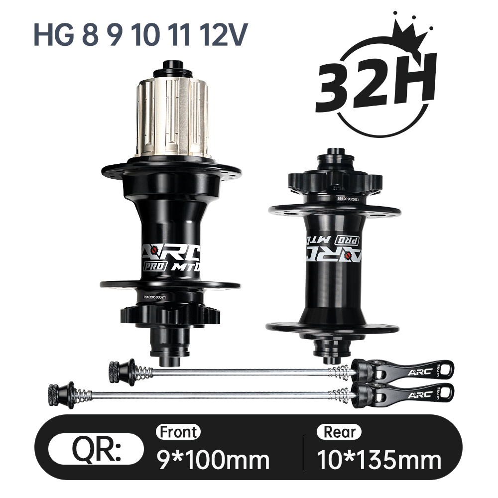 ARC MT-001F/R PRO 32h E-bike Hub ARC 2026 New Arrival Black Alloy MTB Bearings Hub Quick Release Mountain Front Rear Bicycle Hub