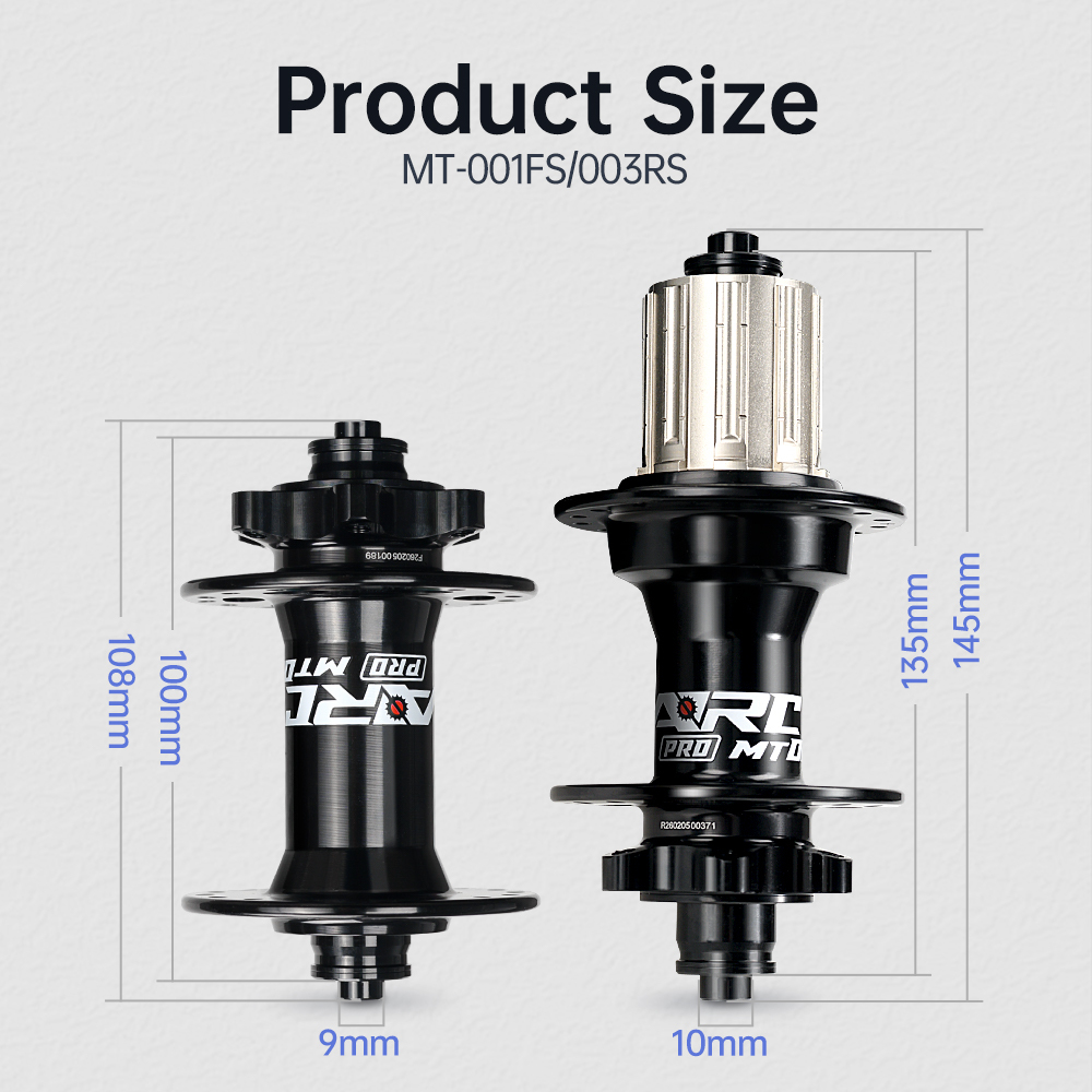 ARC MT-001F/R PRO 32h E-bike Hub ARC 2026 New Arrival Black Alloy MTB Bearings Hub Quick Release Mountain Front Rear Bicycle Hub