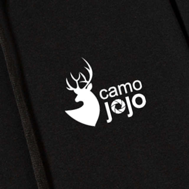 Camojojo Men's Deer Loose Fit White Logo Graphic Hoodies