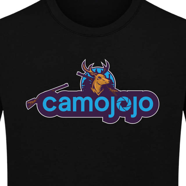 Camojojo Men's Hunting T-Shirt with Deer Graphic, Hunting & Outdoors Short Sleeve Loose Tee