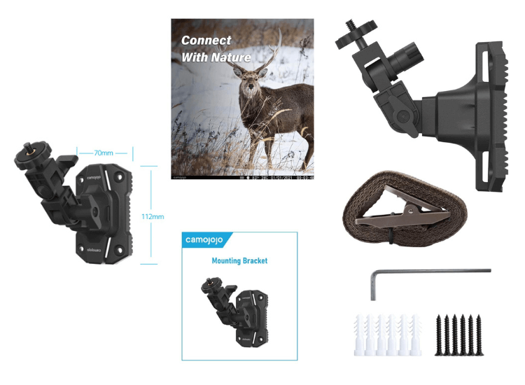 Camojojo Trail Cameras Mounting Bracket with 360° Rotating Adjustable
