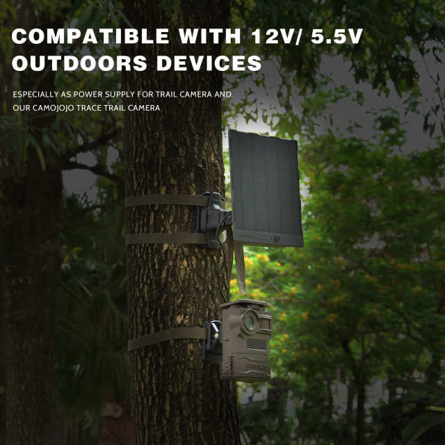 Camojojo Trail Camera with Live Feed and EnerG Solar Panel Deluxe Set