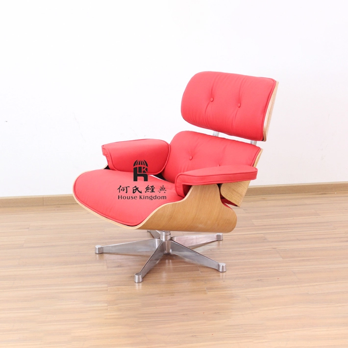 Charles Eames Lounge chair with wihte Vitra legs(9021-B)