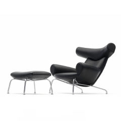OX-chair and ottoman by Hans Wegner
