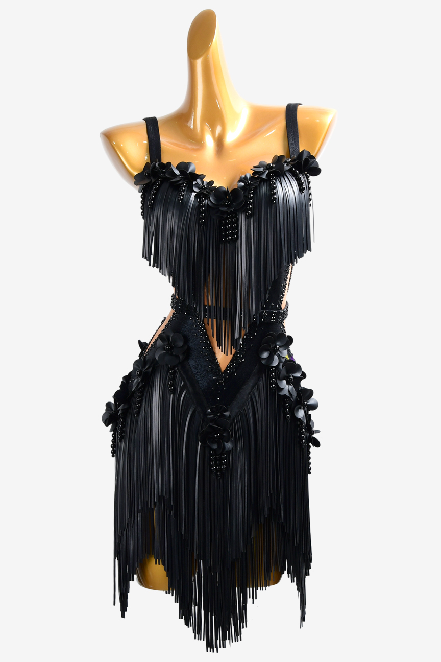 Custom Latin suit with black tassel strap