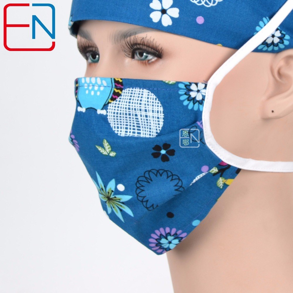 top quality blue medical caps ,surgical caps in 100% cotton with night olws