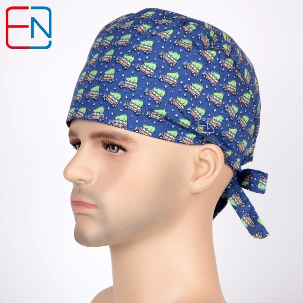 medical caps with sweatband 100% cotton
