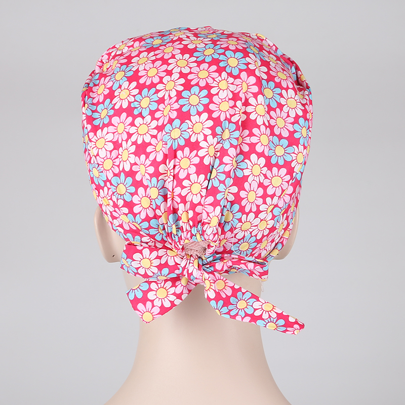 unisex medical scrub caps in pink with M